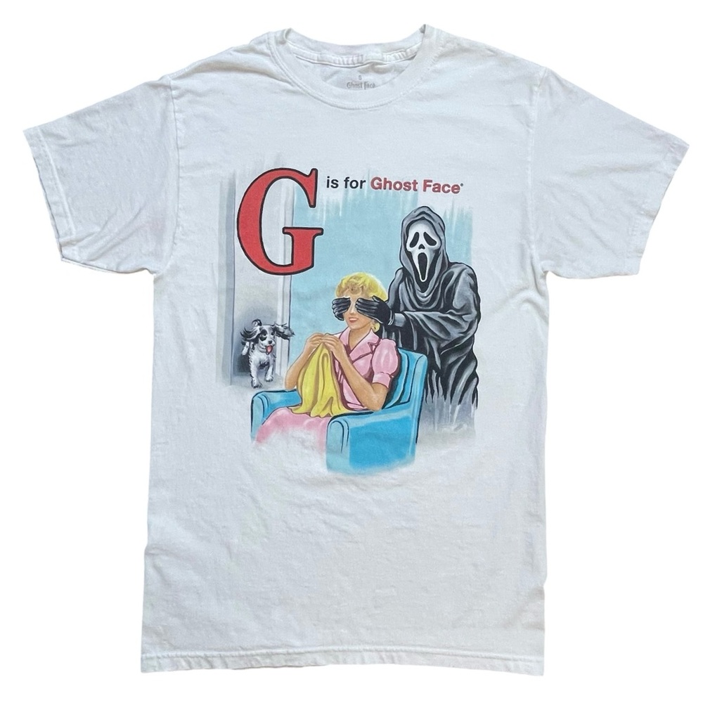 Ghostface T-Shirt Unisex Small White Short Sleeve Horror Halloween Scream Tee